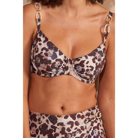 Livera Sw Bra Underw. Bodee Barbados Animal Dark Leo Größe: FG38 | Bikinis Outlet | Damen
