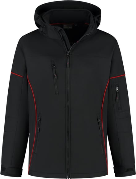 Santino Curtis Softshell Jack zwart/rood / M