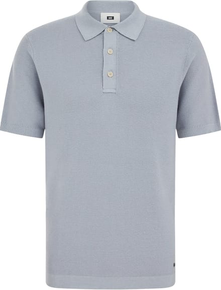WE Fashion Heren regular fit polo met knoopsluiting