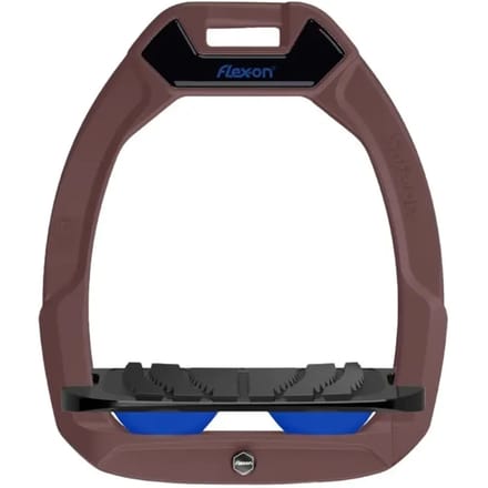 Veiligheidspantoffels voor paardrijden, schuin grip, bruin/zwart/blauw Flex-On Safe-On