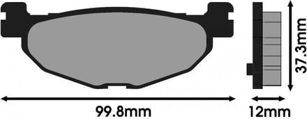 Plaquette de frein Polini pour Scooter Yamaha 500 T-Max Abs 2008 à 2011 Neuf