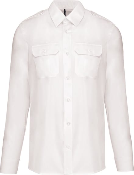 Kariban Herenpilootoverhemd lange mouwen K505 - White - 4XL