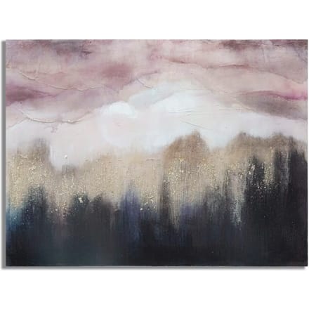 Muurdecoratie schilderij op canvas roze berg Mauro Ferretti