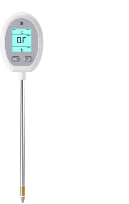 Bodemmeter - Planten tester Vochtigheidsmeter - Plantenverzorging - 6-in-1 analyse - 31 cm lengte - Wit