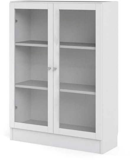 Base wandkast 2 glazen deuren wit.