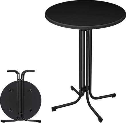 Inklapbare Ronde Bistrotafel Bar Tafel Binnen Buiten Verstelbare Poten Ø 79 cm
