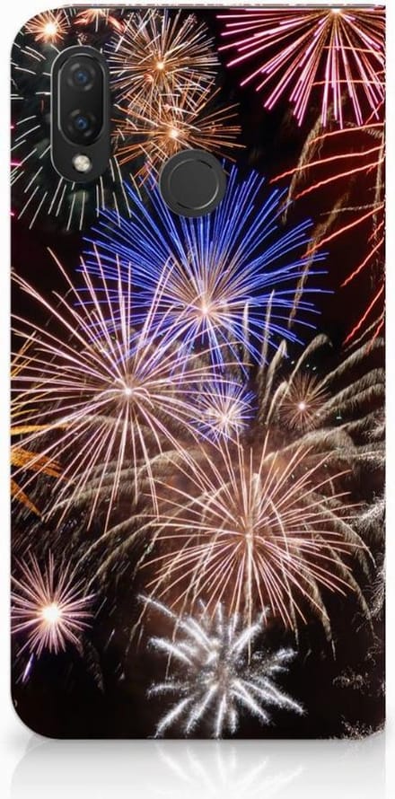 Huawei P Smart Plus Hippe Standcase Vuurwerk