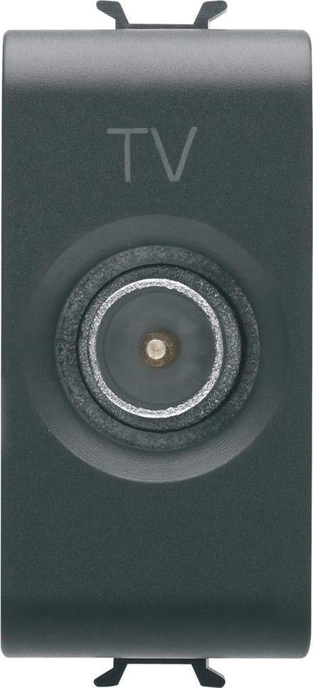 Gewiss GW12362 wandcontactdoos Coaxiaal Zwart