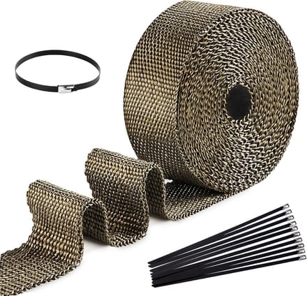 5 m x 50 mm hittebestendige tape voor uitlaat, uitlaatafdichtingstape en isolerende strips
