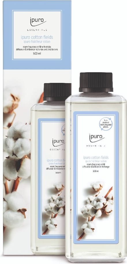 Ipuro Geurdiffuser Navulling Cotton Fields 500ml