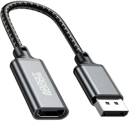AdroitGoods DP naar HDMI Adapter Kabel 20cm – 4K60Hz Ultra HD Beeld - Display naar HDMI Convertor