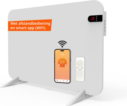 Smart Dual Infraroodverwarming 450W wit met display