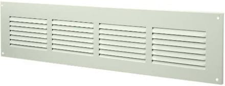 Metalen rechthoekige sleuf rooster 400x100 wit - MR4010