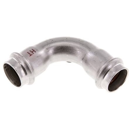 90 graden L-Perskoppeling - 22mm Persmof - RVS
