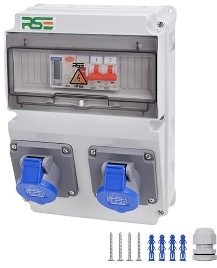 Campverdeler met Campingcontactdoos, 16 A, 230 V, IP65