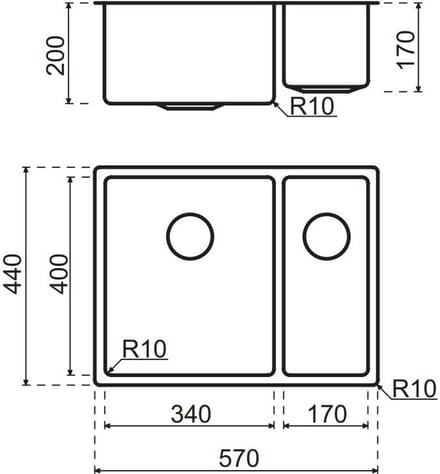 Lanesto Destra 051 Inleg spoelbak links