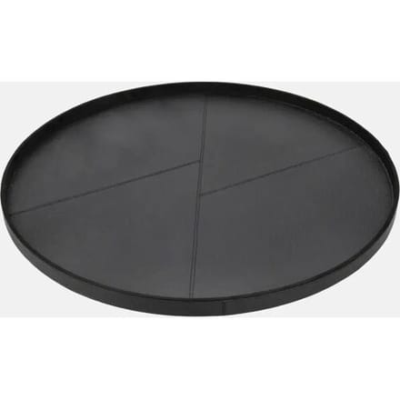 Chamada Lauren leren dienblad rond effen XL black