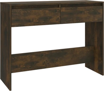 vidaXL - Wandtafel - 100x35x76,5 - cm - bewerkt - hout - gerookt - eikenkleurig