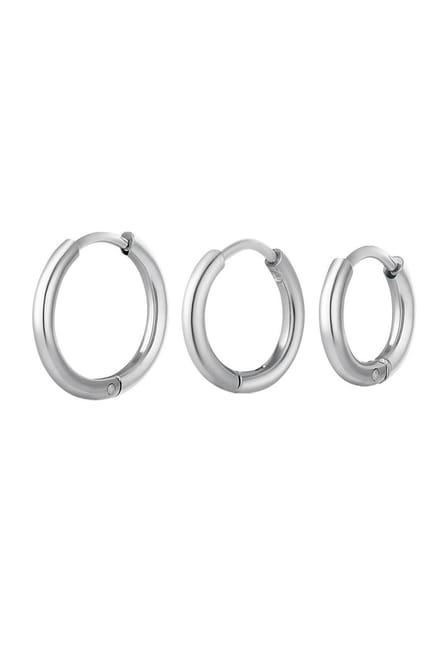 Bijoutheek Oorringen Set Van 3 Zilver