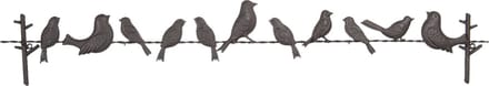 Clayre & Eef Wanddecoratie 104x15 cm Bruin IJzer Vogels