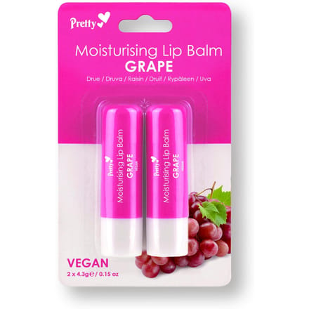 Pretty Moisturising Lip Balm Grape 4.3 g + 4.3 g