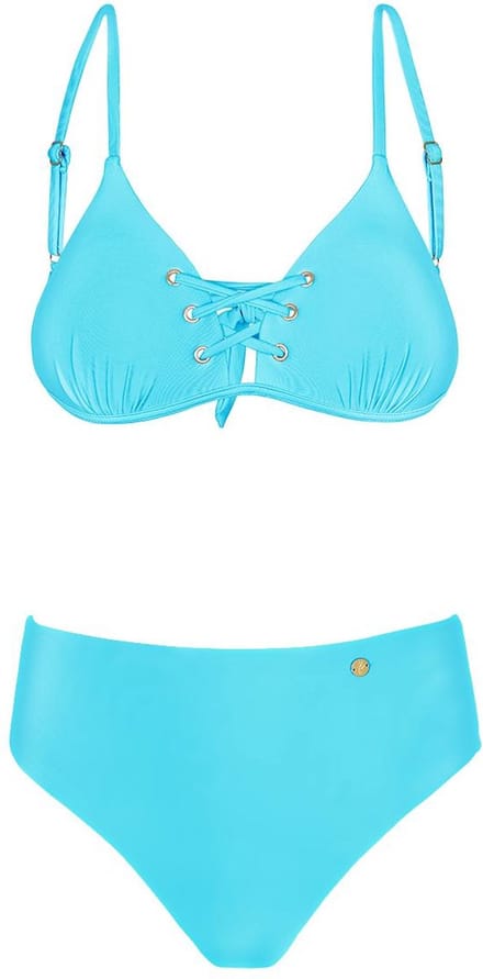 Bikini met veters detail Blauw S - Trendy