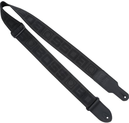 Boss BSM-20-BB gitaarband met Boss monogramlogo zwart