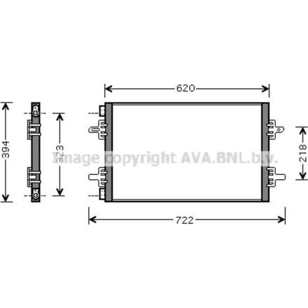 Condensator, airconditioning AVA COOLING RTA5294