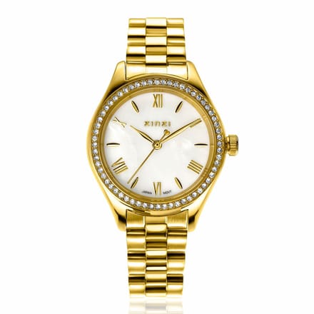 ZINZI Horloge met Witte Zirkonia ZIW2434