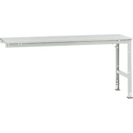 Manuflex AU6111.7035 Werk aanschuiftafel universele standaard met melamine schijf, bxdxh = 2000 x 800 x 760-870 mm Grijs-wit (RAL 7035)