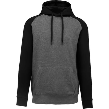 PROACT® Tweekleurige sweater met capuchon volwassene PA369 - Grey Heather / Black - S