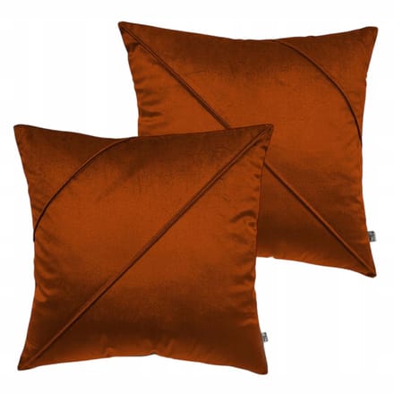Decoratieve Kussensloop Velours Koperbruin 40x40cm Set van 2