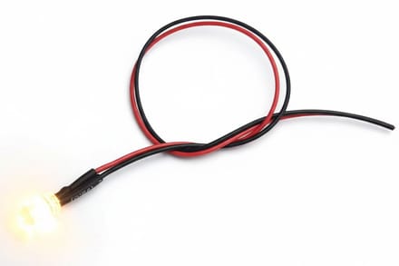 2x Mini LED indicatielampje - KNIPPEREND - 5mm - 3-12V - Geel