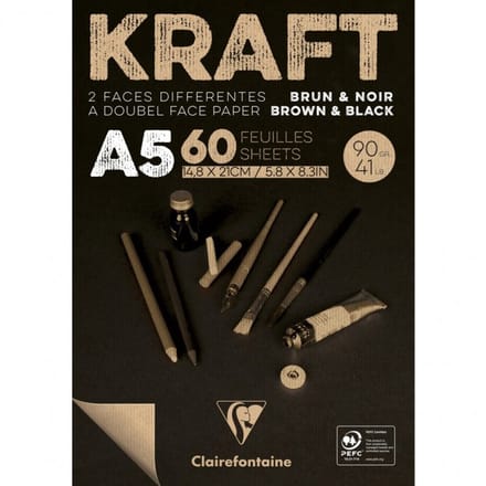 Clairefontaine Kraft Papier A5 14.8 x 21 cm 90 g/m2 60 Sheets
