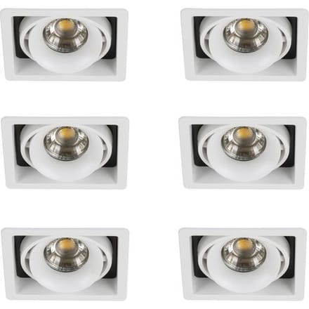 KS Verlichting Inbouwspot Bjorn 1 wit set 6 stuks
