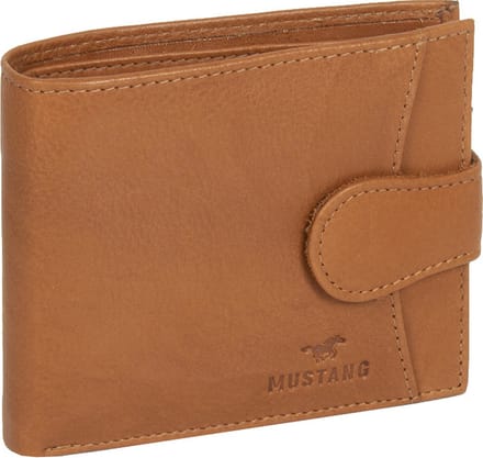 MUSTANG Leren Portemonnee Livorno Wallet Cognac Bruine