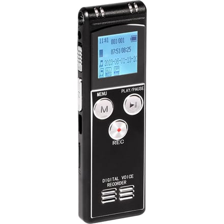 Digitale Voice Recorder 8+32G Geactiveerde Opname Afspelen MP3 Muziekspeler met Microfoon en Luidspreker zwart