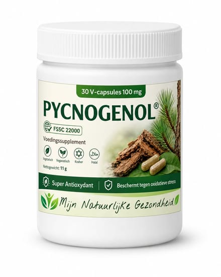 Pycnogenol® 100 mg – 30 Vegan Capsules | Frans Zeedennenschors Extract | Gestandaardiseerd OPC Extract | Vegan Voedingssupplement