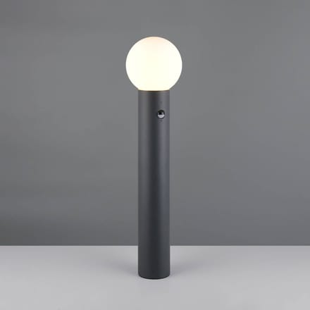 Trio Lighting Tuinpadverlichting Mures, antraciet, hoogte 80 cm, metaal, sensor