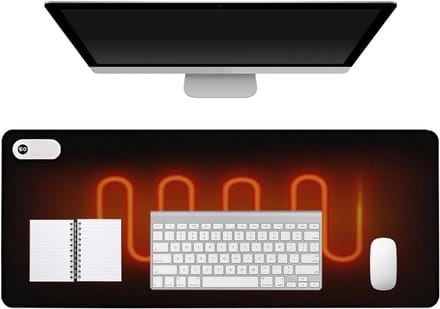Verwarmde Bureau- en Muismat met Temperatuurregeling en Automatische Uitschakeling - 80x33 cm