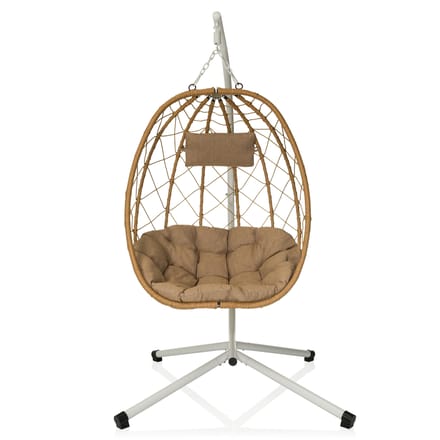 Hangstoel COCOVA Outdoor met frame wit/beige hjh LIVING