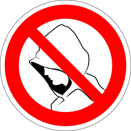 Verboden capuchon te dragen sticker 100 mm