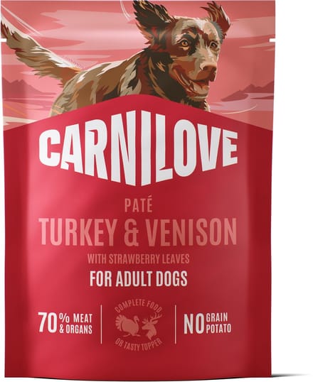 Carnilove pouch turkey / venison / strawberry leaves - 12x300 gr