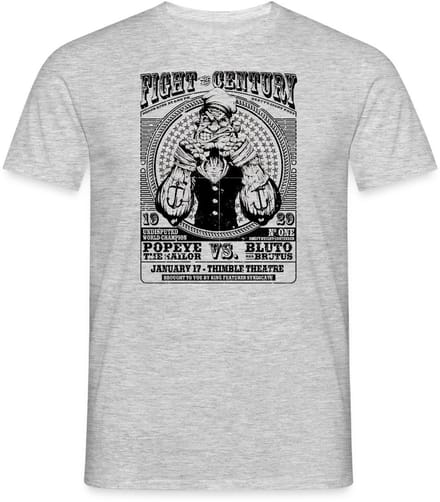 Popeye Gevecht Van De Eeuw Poster T-Shirt Heren