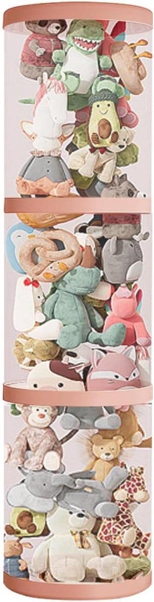 Pluche Opbergbuis - Speelgoed Organizer - Speelgoed Opbergen - Transparant Ontwerp - 27x100cm - Transparant