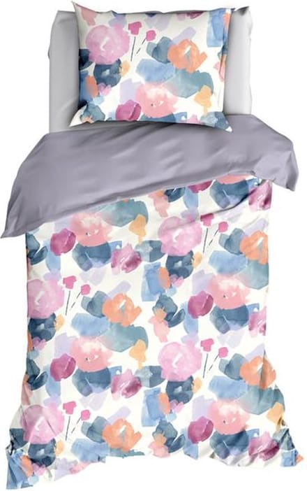 Satin d'Or Murillo Dekbedovertrek - Eenpersoons - 1-persoons (140x200/220 cm + 1 sloop) - Lilac