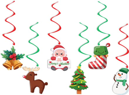 BTH - Slingers Kerst - Kerst - Kerst Slingers - Kerstversiering - Slinger - Swirl - Kerstversiering Decoratie Binnen - 6x