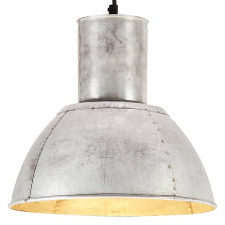 vidaXL Hanglamp rond 25 W E27 28.5 cm zilverkleurig