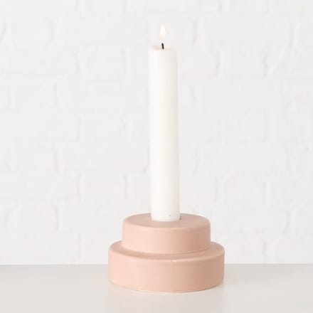 Boltze Home - Kaarsenhouder Lumyna - Roze - 5 cm H x 9 cm dia