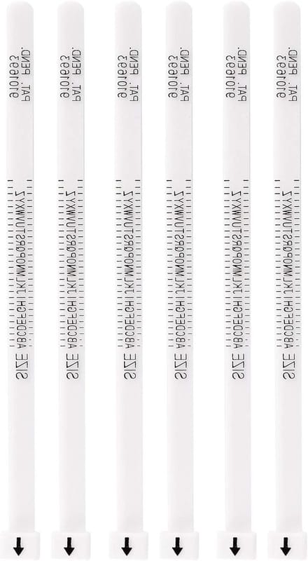 Ringmaatmeter Set - Sieraden Hulpmiddel - Ring Maat Bepalen - Nauwkeurige Meting - 6 Stuks - Transparant